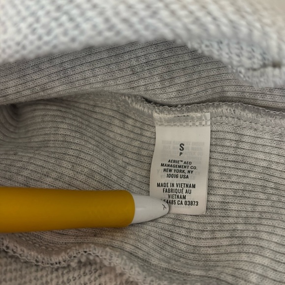 Aerie Sweatshirt Small Grey Camo Print Crew Neck Long Sleeve Oversized Fleece - Picture 2 of 9